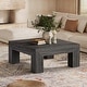 preview thumbnail 7 of 33, 39.4-Inch Square Coffee Table for Living Room, Farmhouse All Wooden Center Table