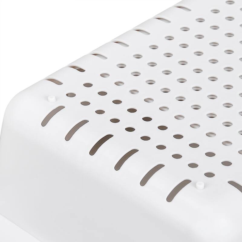 Javlergo Gray Collapsible Over the Sink Colander Adjustable Length PP Plastic Strainer Basket with Side Handles for Fruits