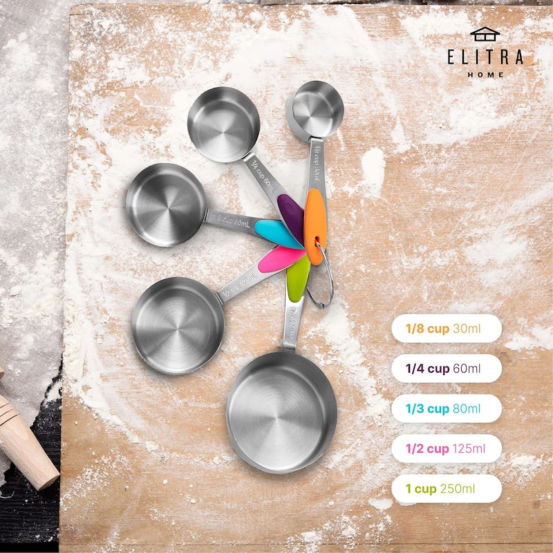 Elitra Home Measuring Cups and Spoons 13 Piece Set - 1" x 7.9" x 6.75"