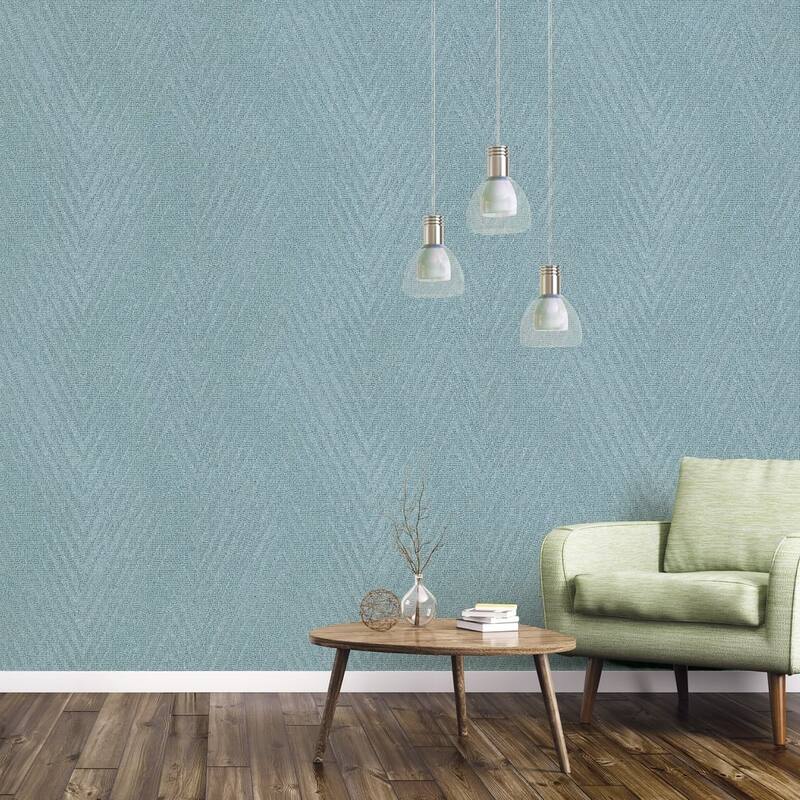 Galerie Wallcoverings Utopia Collection Herringbone Weave Matte Finish Vinyl on Non-woven Wallpaper Roll