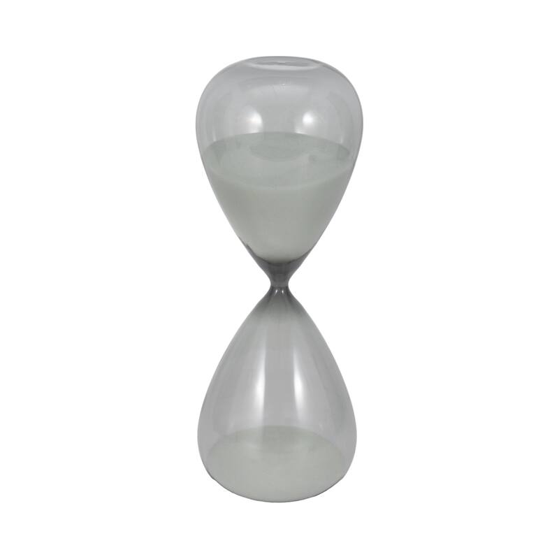 Modern Glass Hourglass Sculpture - Home Decor