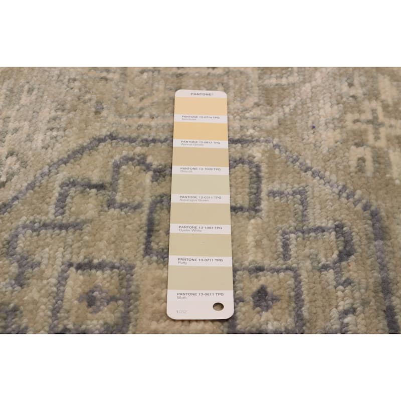 ECARPETGALLERY Hand-knotted Mamluk Khaki Wool Rug - 3' 8" x 4' 11"