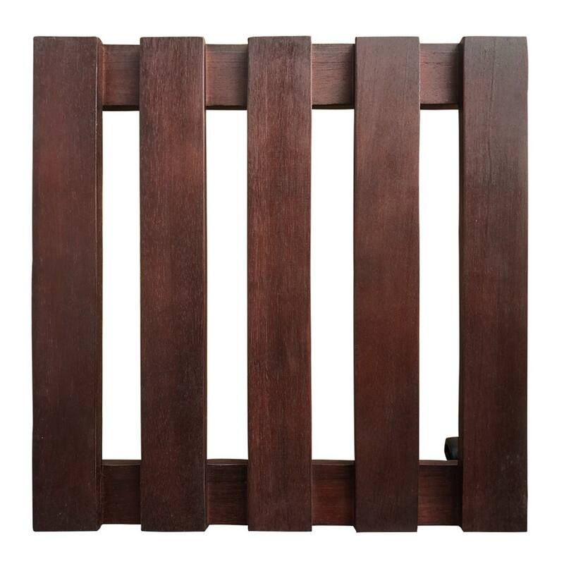 DreamPatio Acacia Plant Caddy (Pack of 2)