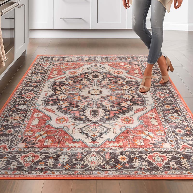 Well Woven Kings Court Zazzu Traditional Medallion Oriental Area Rug - 5' x 7' - Multi