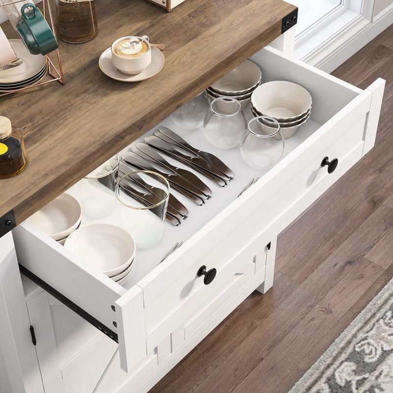 Coffee Bar Cabinet - 15.6"D x 30"W x 33.3"H