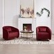 preview thumbnail 29 of 29, Swivel Accent Chair, 360-degree Swivel Barrel Chair with Velvet Fabric Upholstery, Comfy Pumpkin-Shaped Swivel Chair