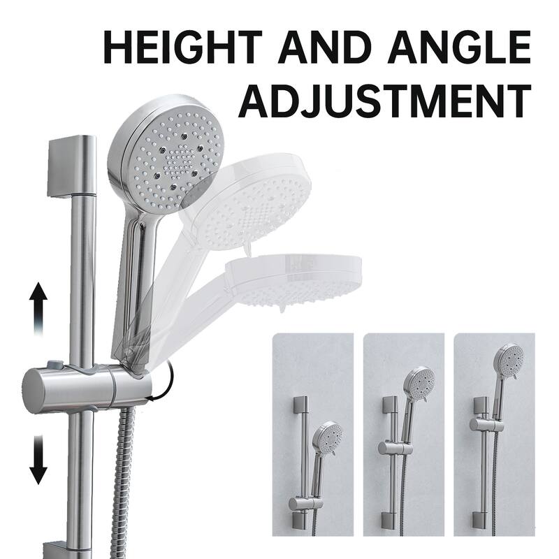 Topcraft 10-Inch Rainfall Complete Shower System with Handheld Showerhead