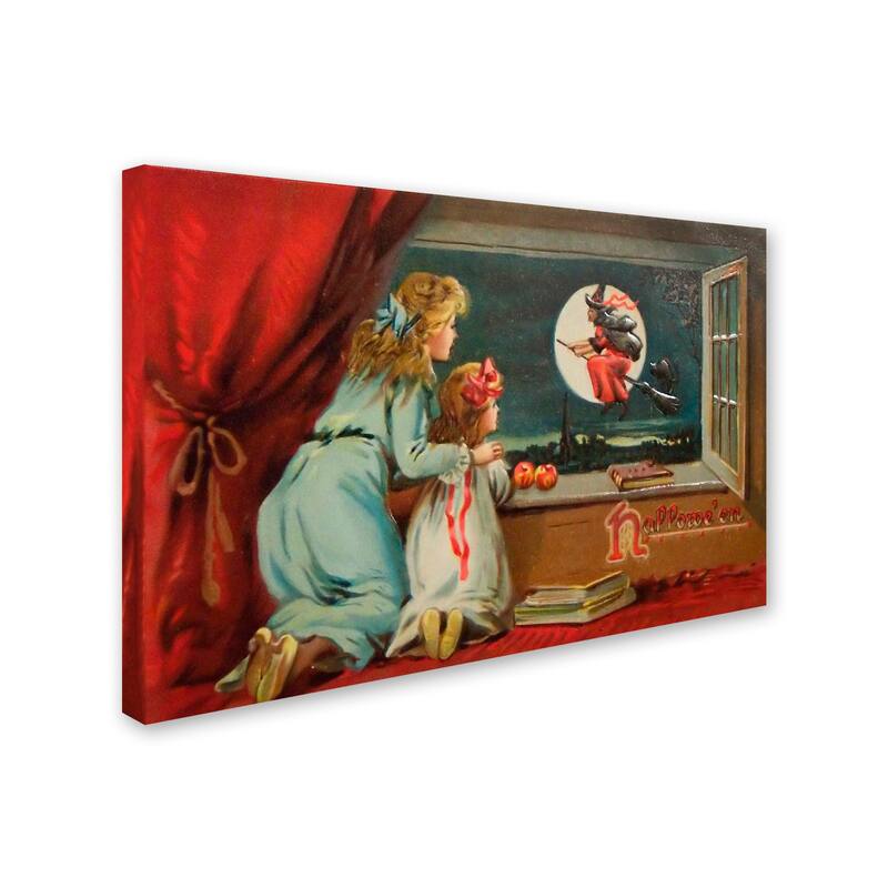 Vintage Apple Collection 'Halloween Out The Window' Canvas Art