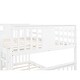 preview thumbnail 37 of 35, Elegant Full over Full Bunk Bed Wooden Kids Bed with Twin Size Trundle,Ladder,Guardrails for Bedroom