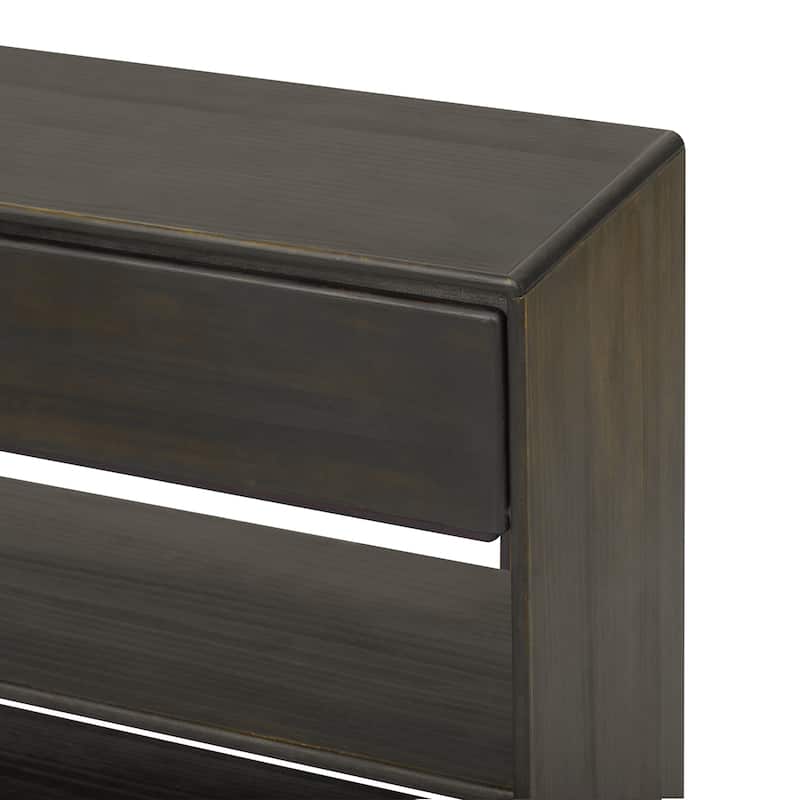 Entryway Console Table with 2 Drawers and 2 Shelves, Wood Sofa Table for Entryway, Hallway, Living Room