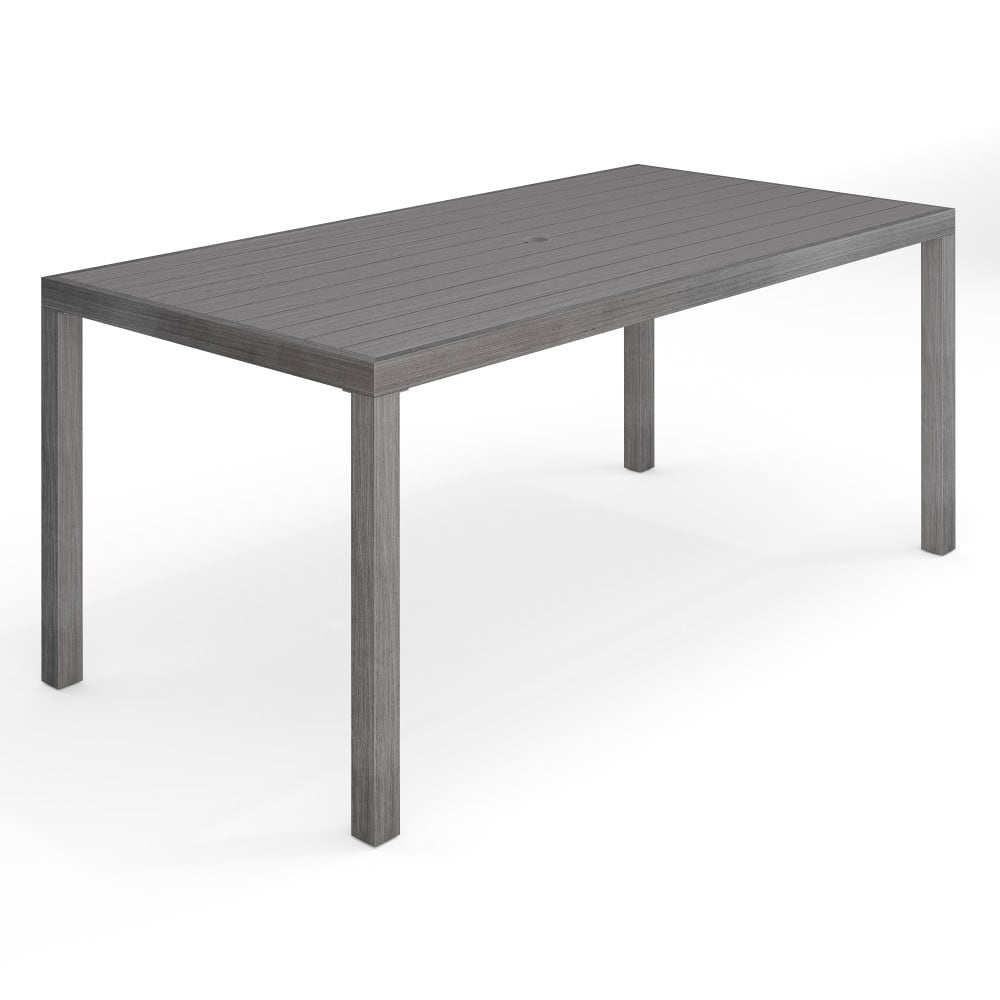 Martha Stewart 71" All-Weather Patio Dining Table with Umbrella Hole - 71"D x 35"W x 30"H