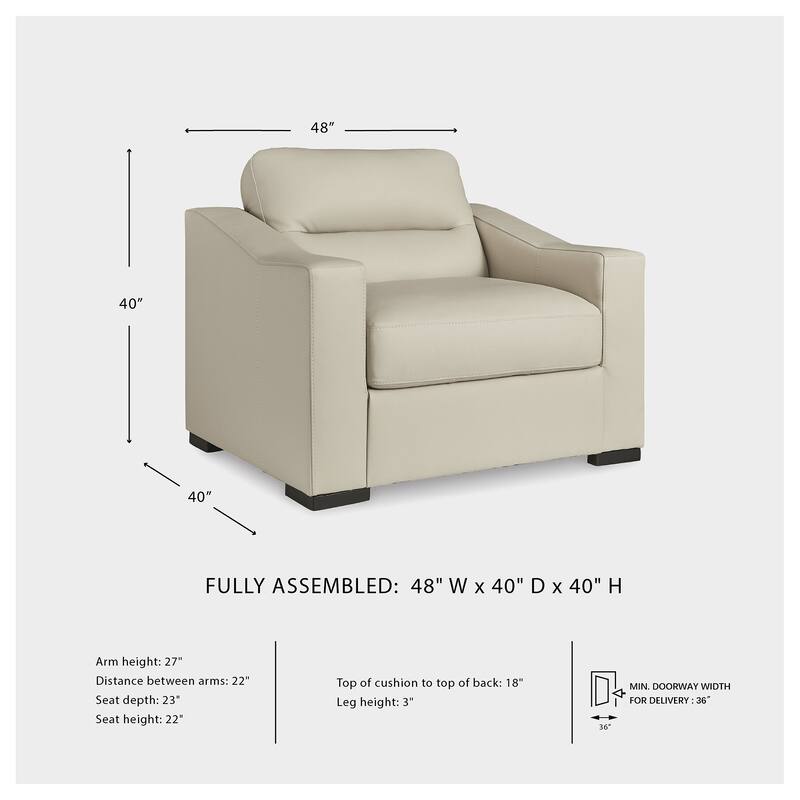 Signature Design by Ashley Treasure Trove Beige Oversized Chair - 48" W x 40" D x 40" H