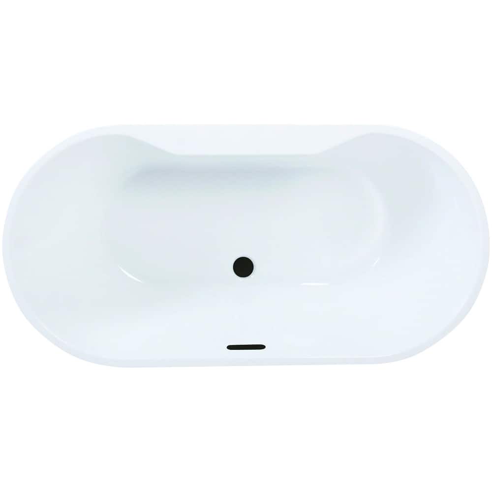 Kingston Brass VTDE593023C42 Aqua Eden 59" Free Standing Acrylic