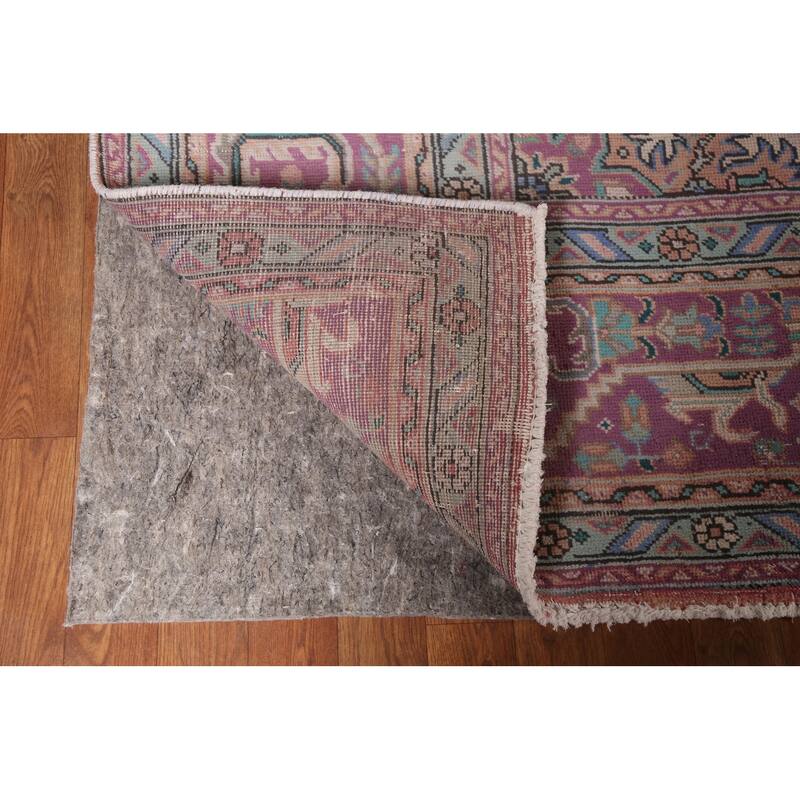 Geometric Tabriz Persian Vintage Area Rug Handmade Wool Carpet - 9'7"x 12'5"