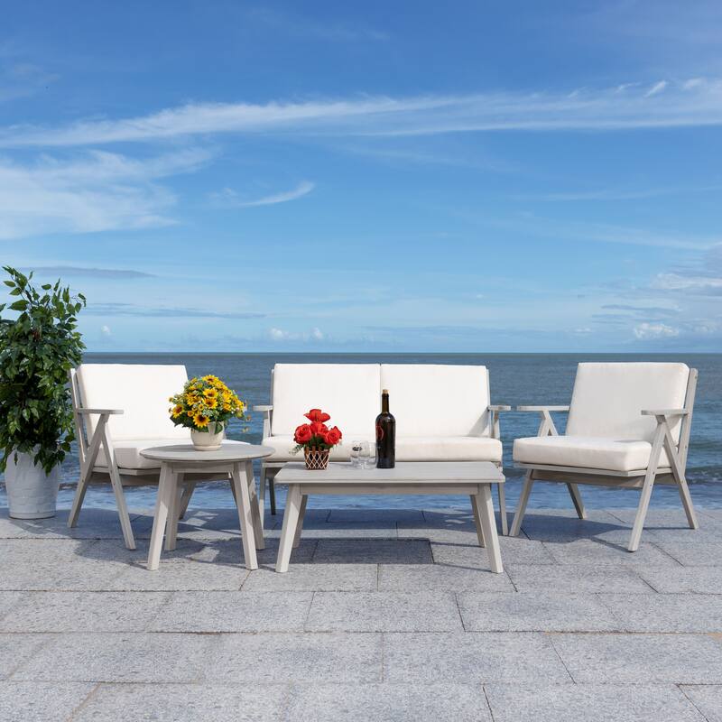 SAFAVIEH Outdoor Adalgisa 5-Piece Outdoor Set - 31W x 31D x 49H
