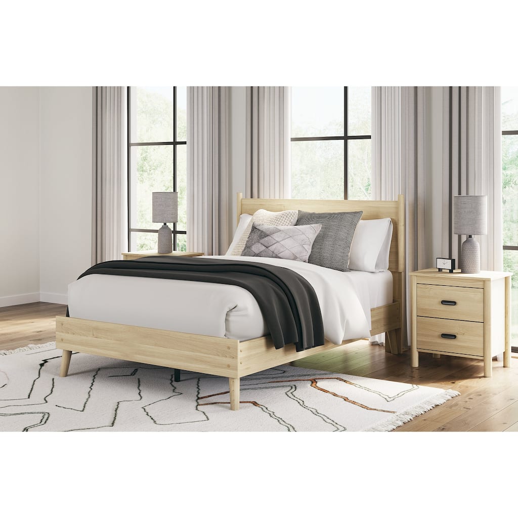 Signature Design by Ashley Cabinella Beige Platform Panel Bed