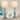 Table Lamp Blue Resin Drop Style Tilted Shade 3-Way Dimming Touch Switch USB Type-C Charging Ports AC Outlet No Strobe(Set of 2)