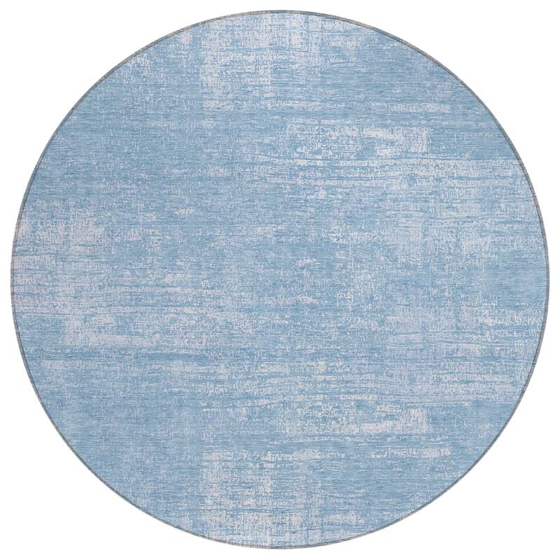 Machine Washable Indoor/ Outdoor Chantille Abstract Solid Rug