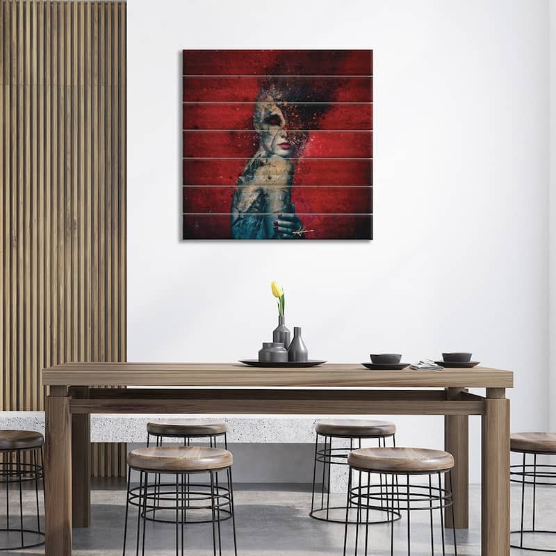Indifference Print On Wood by Mario Sanchez Nevado - Multi-Color