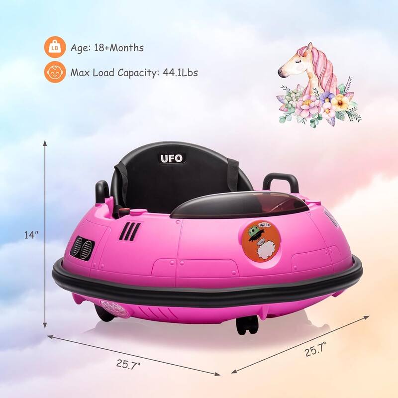 12V Kids Powered Ride-On Bumper Car with Remote Control