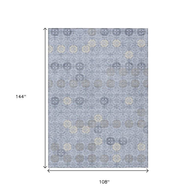 HomeRoots Geometric Transitional Rectangle Outdoor Rug