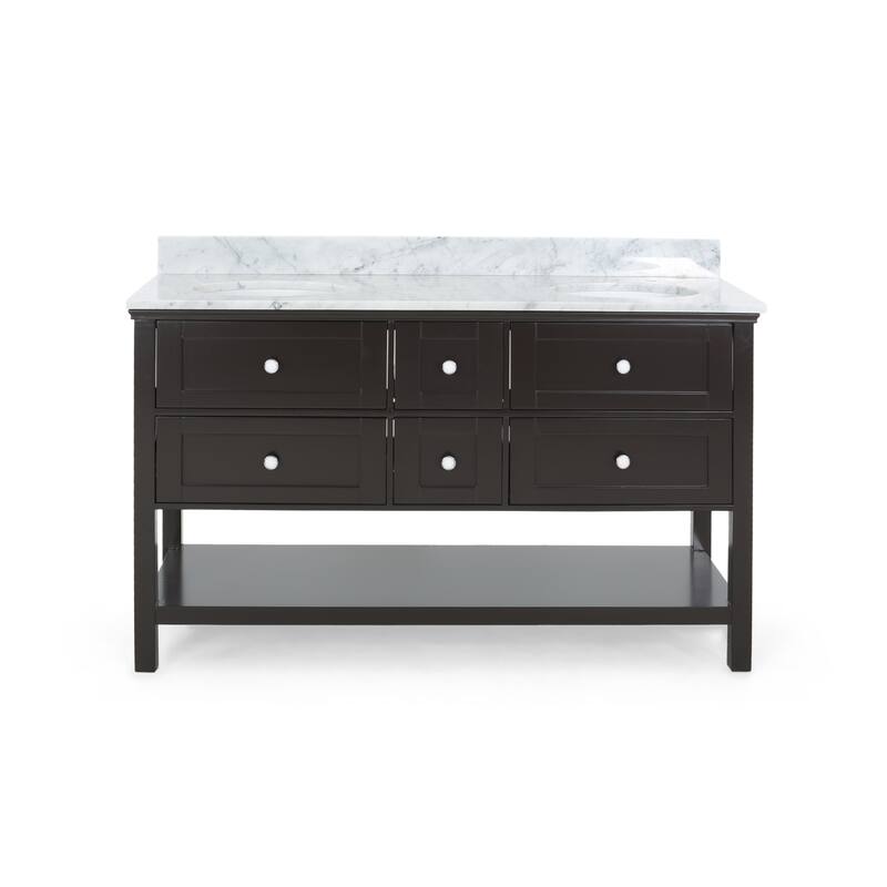 Douvier Wood Double Sink Bathroom Vanity by Christopher Knight Home