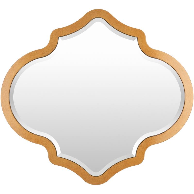 Aisling Quatrefoil Gold Mirror - 28"H x 26"W