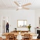 preview thumbnail 20 of 69, YUHAO Kaleido 52 in. Indoor Matte Black 3-Colors Integrated LED 6-Speeds Ceiling Fans with Dual-Finish Blades and Remote Control