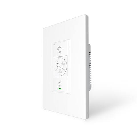 Carro Smart Wifi Ceiling Fan Wall Switch (1 Gang), Works with Alexa, Google Home and Siri