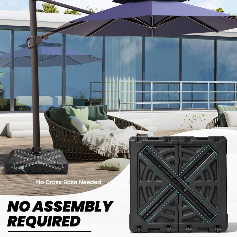 Heavy Duty Sand Water Fillable Patio Offset Cantilever Umbrella Base