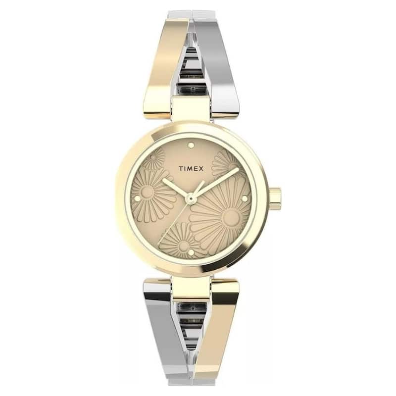 Timex Women's Bangles Gold Dial Watch - TW2U80700 - One Size