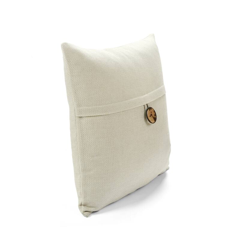 Lush Decor Clayton Woven Button Decorative Pillow Cover