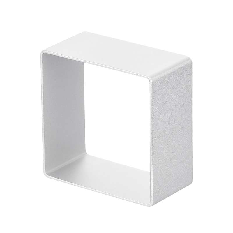 12pcs Metal Cookie Cutter Aluminum Alloy Square Cookie Cutter for Biscuit Silver