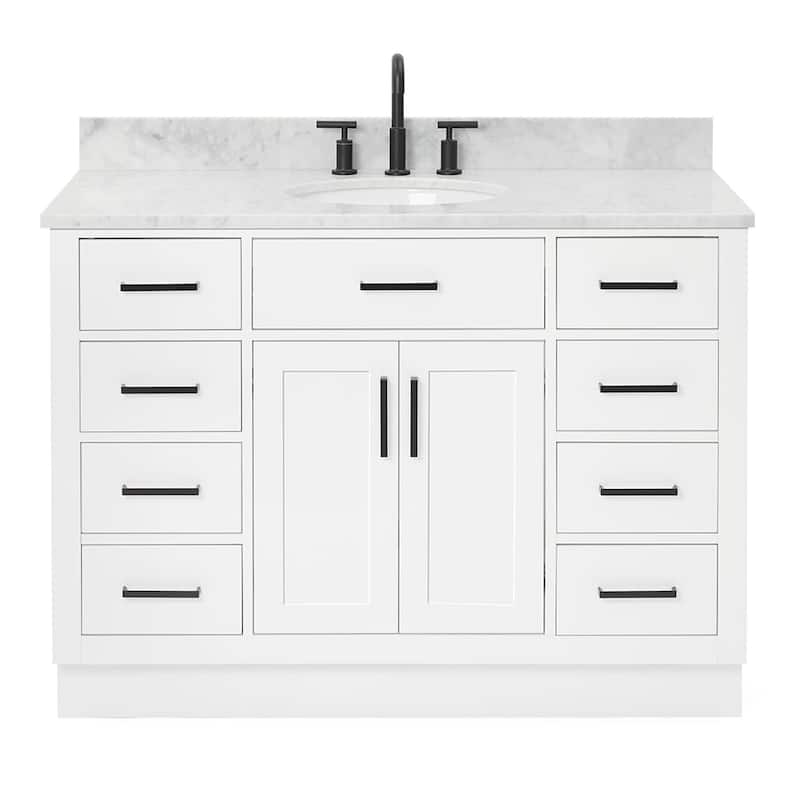 Ariel T049SCW2OVO Hepburn 49" Free Standing Single Basin Vanity Set - White