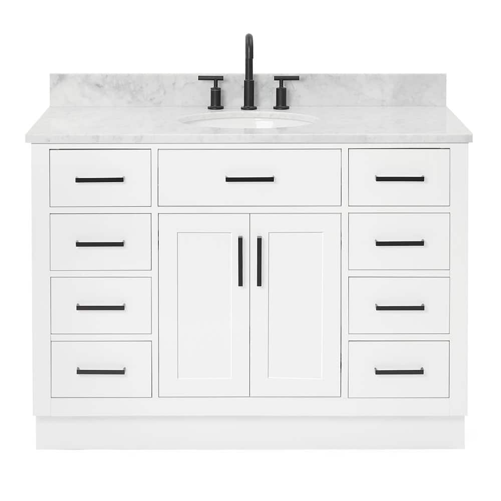 Ariel T049SCW2OVO Hepburn 49" Free Standing Single Basin Vanity Set