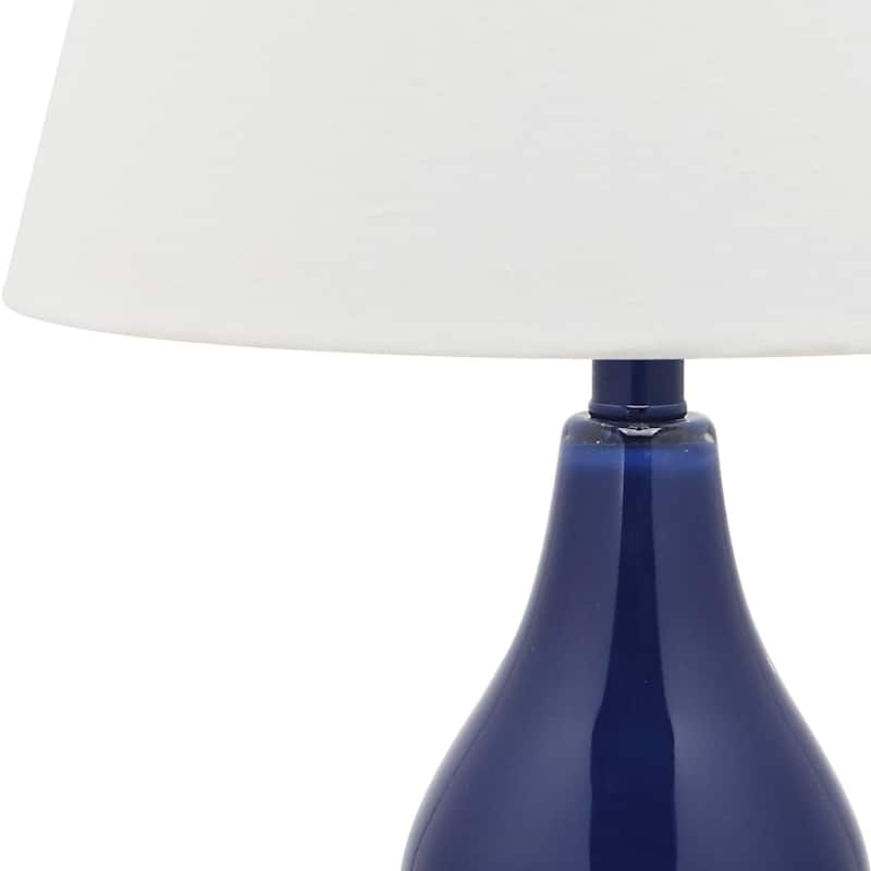 SAFAVIEH Lighting 27-inch Cybil Double Gourd Navy Table Lamp (Set of 2) - 14"x14"x26"