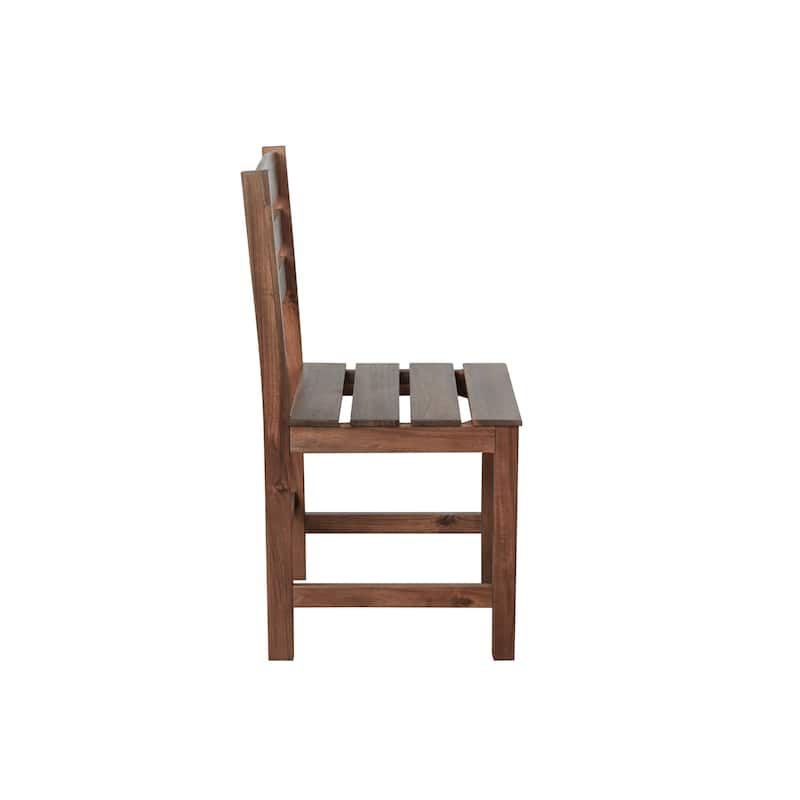 Roomfitters 6-Piece Acacia Wood Outdoor Dining Set with Bench and 4 Chairs, Rectangular Table for Patio and Backyard