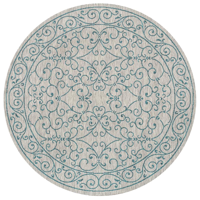 JONATHAN Y Filigree Textured Weave Indoor/Outdoor Area Rug