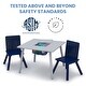 preview thumbnail 2 of 8, Kids Table and Chair Set with Storage (2 Chairs Included) Grey