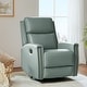 preview thumbnail 1 of 111, Fiacro 30.31" Genuine Leather Wingback Swivel Rocker Recliner with Nailhead Trim