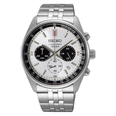 Seiko Men's Chronograph White Dial Watch - SSB425P1 - 6 (36)