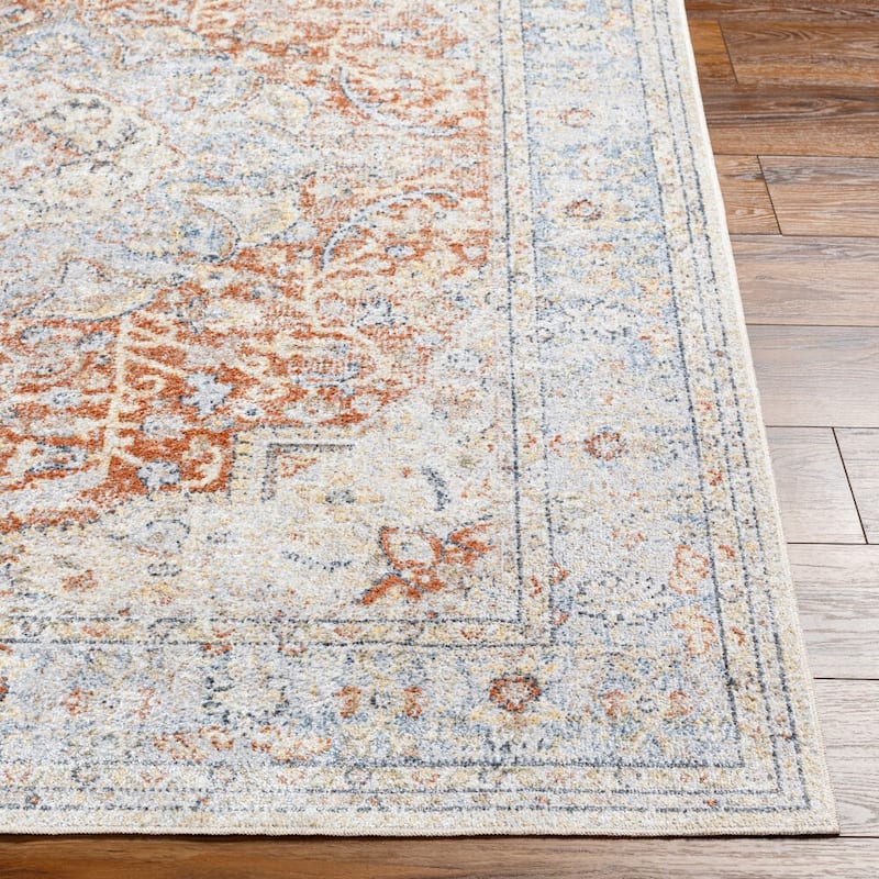 Livabliss Lillian Machine Washable Distressed Area Rug