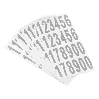 Mailbox Numbers Sticker Label Self Adhesive Silver 76x25mm, Pack of 10 ...