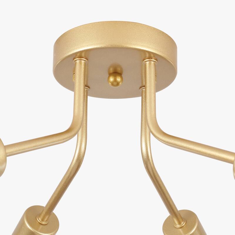 Modern 4-Light Semi Flush Mount Ceiling Light for Dining Room Bedroom Hallway Entryway