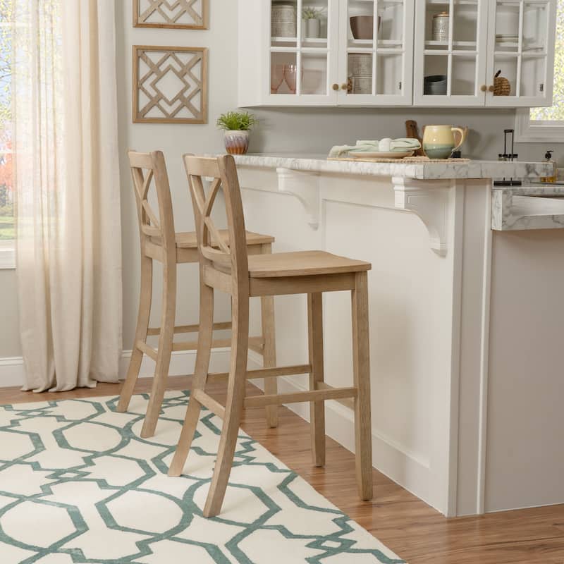 Copper Grove Frunza Wooden 30-inch X-back Bar Stool