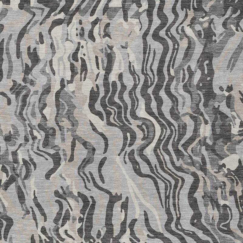 HomeRoots Abstract Transitional Rectangle Outdoor Rug