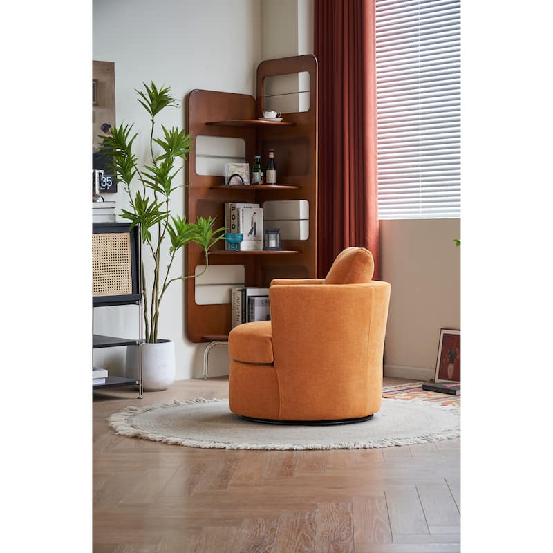29.5" Polyester Swivel Arm Chair