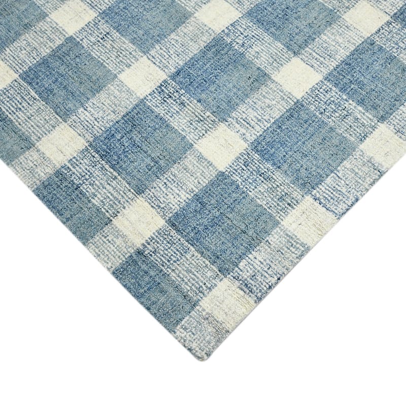 HomeRoots Plaid Transitional Rectangle Area Rug