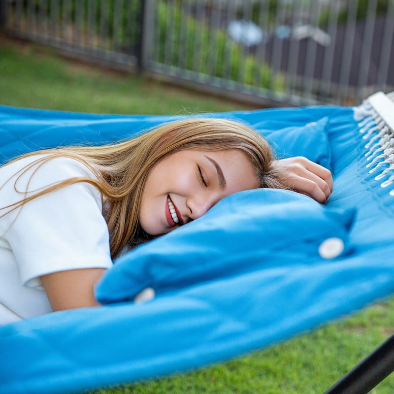2 Person Quilted Hammock with 12ft. Stand - 147.6*35.4*47.6