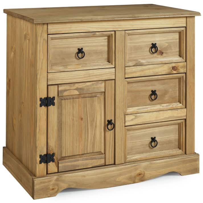 Wood Buffet Sideboard 1 Door 4 Drawers Corona | Furniture Dash - N/A